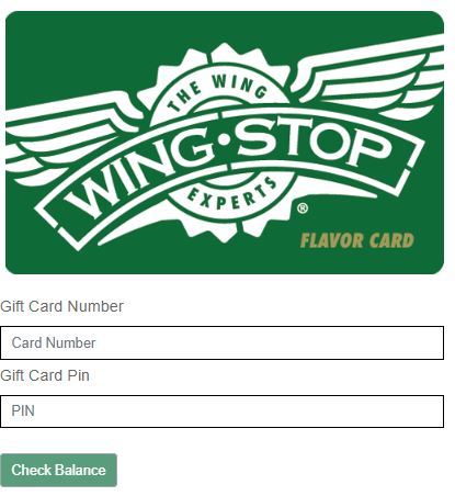 Wingstop gift card balance